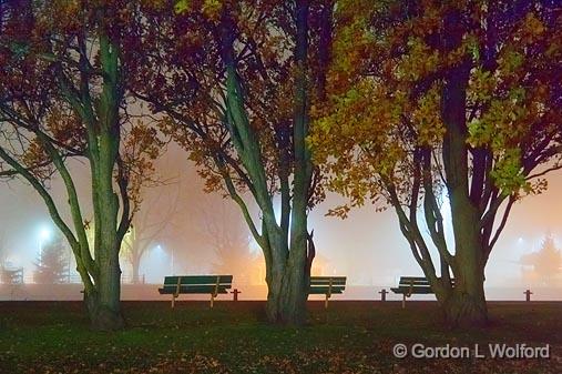 Foggy Night In The Park_01705-7.jpg - Rideau Canal Waterway photographed at Smiths Falls, Ontario, Canada.